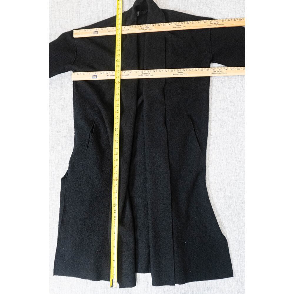 Eileen Fisher Lightweight Boiled Wool Icon Coat in Regenerative wool black - Picture 9 of 11